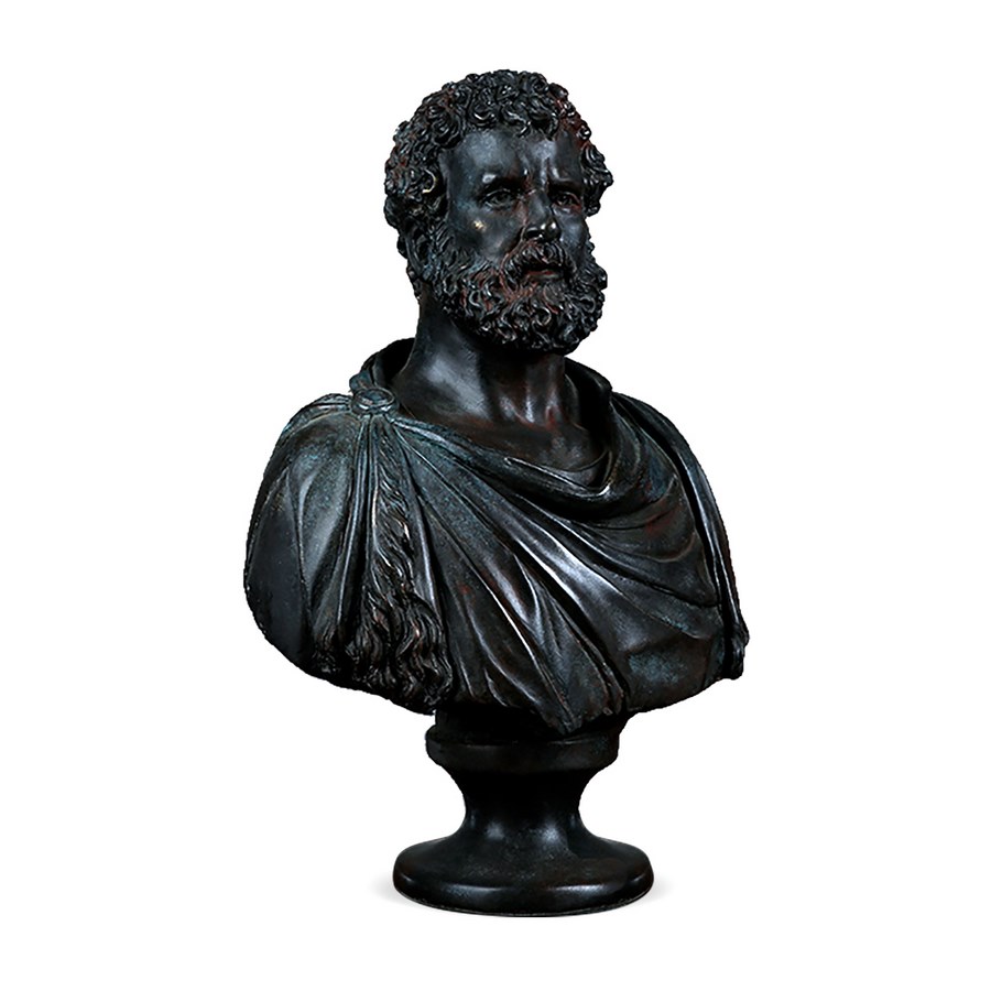 Scultura di ispirazione classica in resina nera