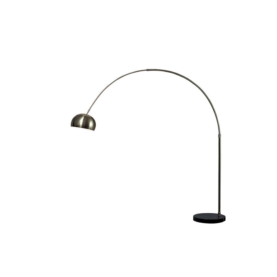 Lampada da terra ad arco in acciaio nero