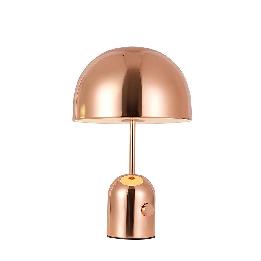Lampada da tavolo in vetro e metallo gold rose