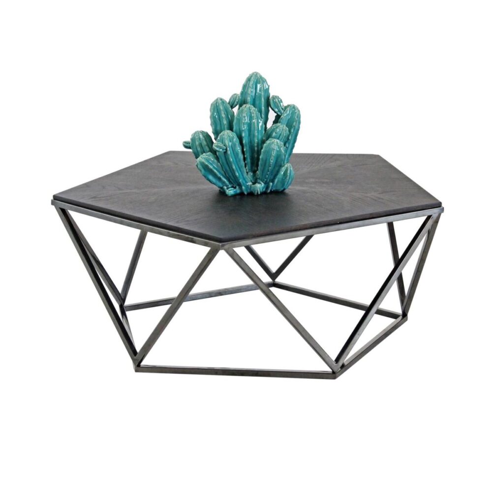 Coffee table rovere e acciaio