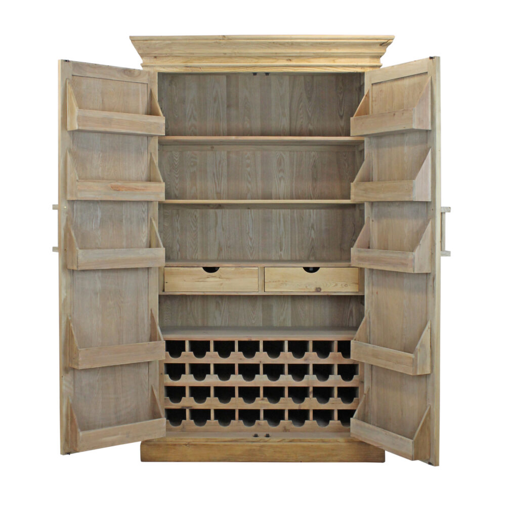 Mobile cantinetta in olmo riciclato con 2 ante - immagine 4