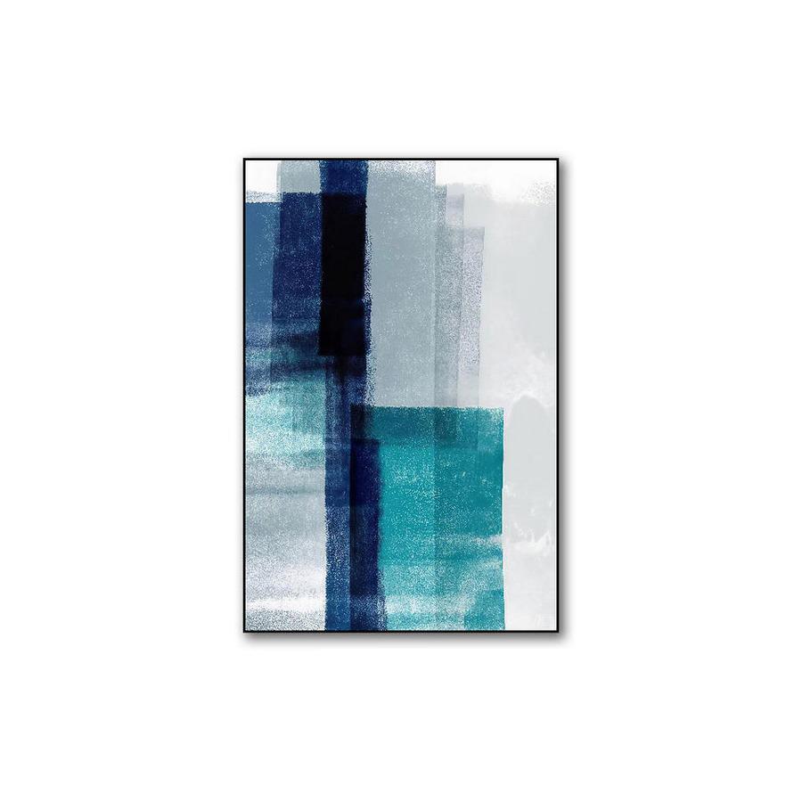 Quadro rettangolare medio con varie tonalità blu