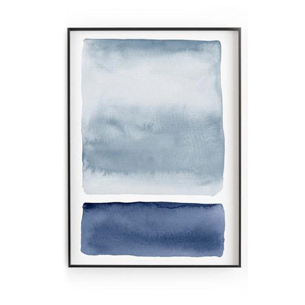 Quadro medio rettangolare effetto acquerellato tonalità azzurre