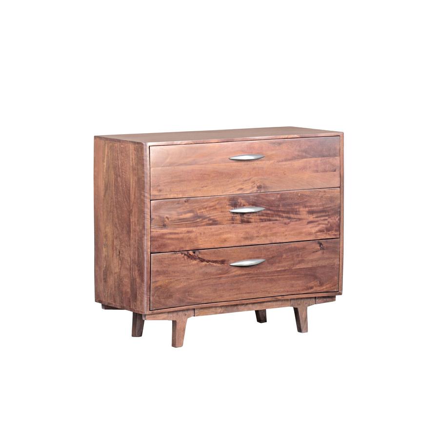 Cassettiera in legno di mango 3 cassetti