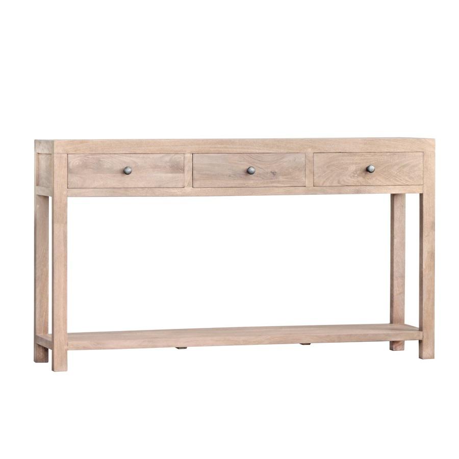 Consolle in legno di mango 3 cassetti