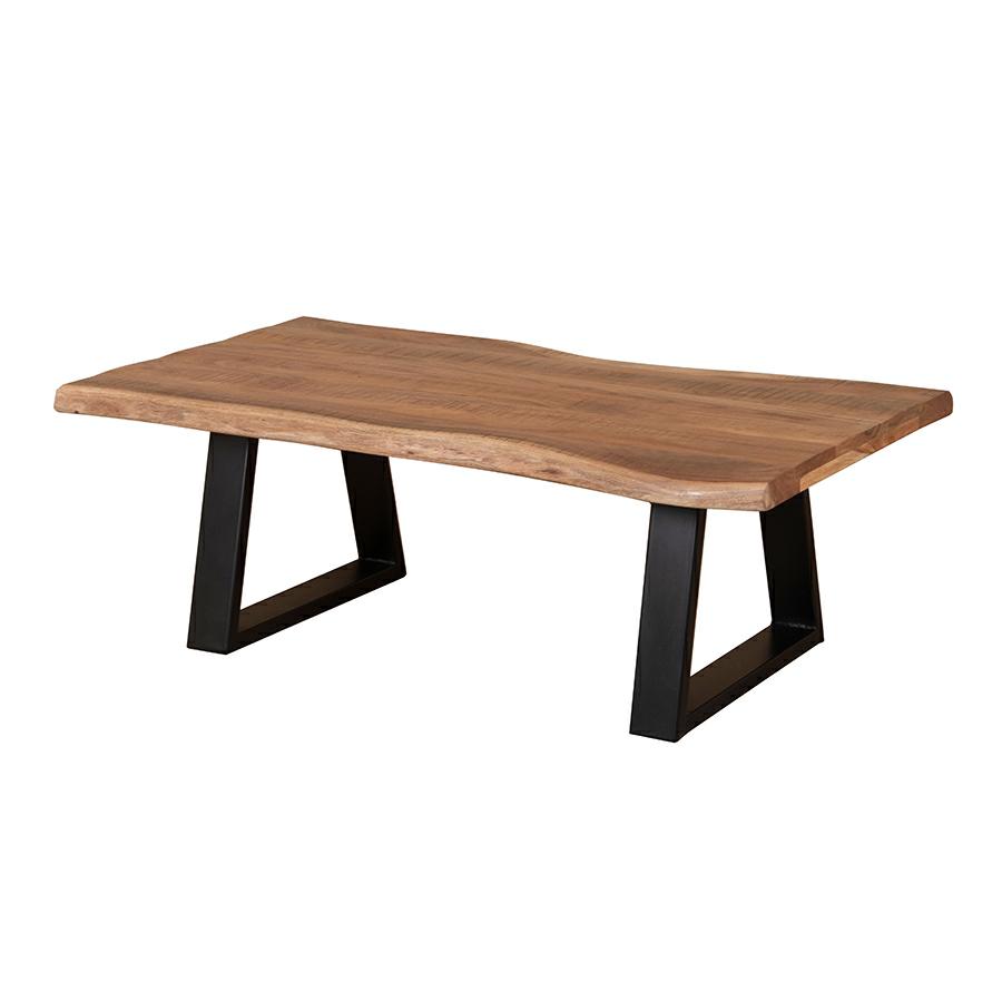 Coffee Table in acacia con gambe in metallo