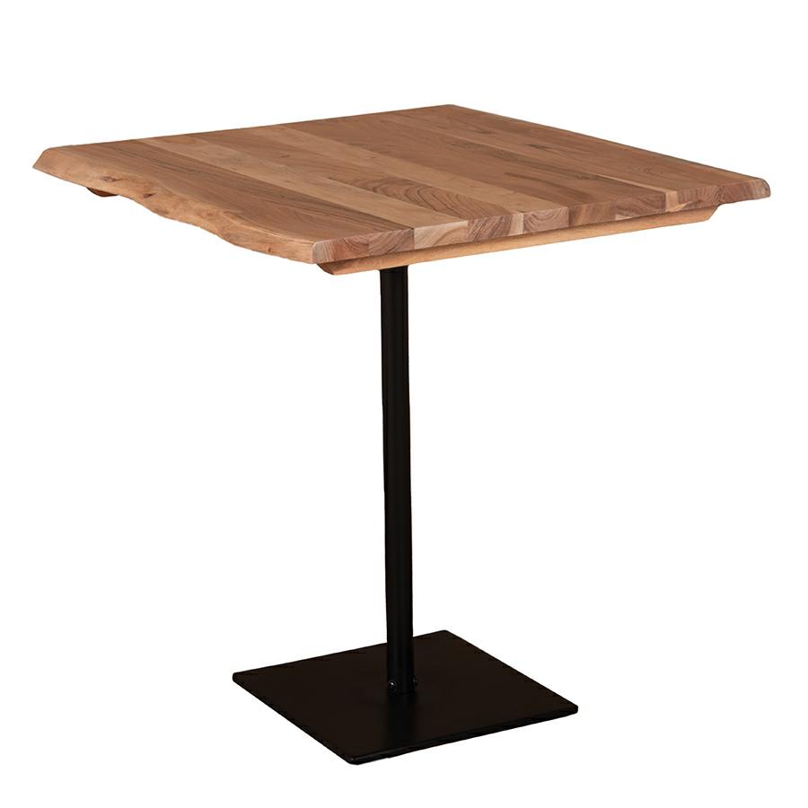 Tavolinetto in legno di acacia e metallo