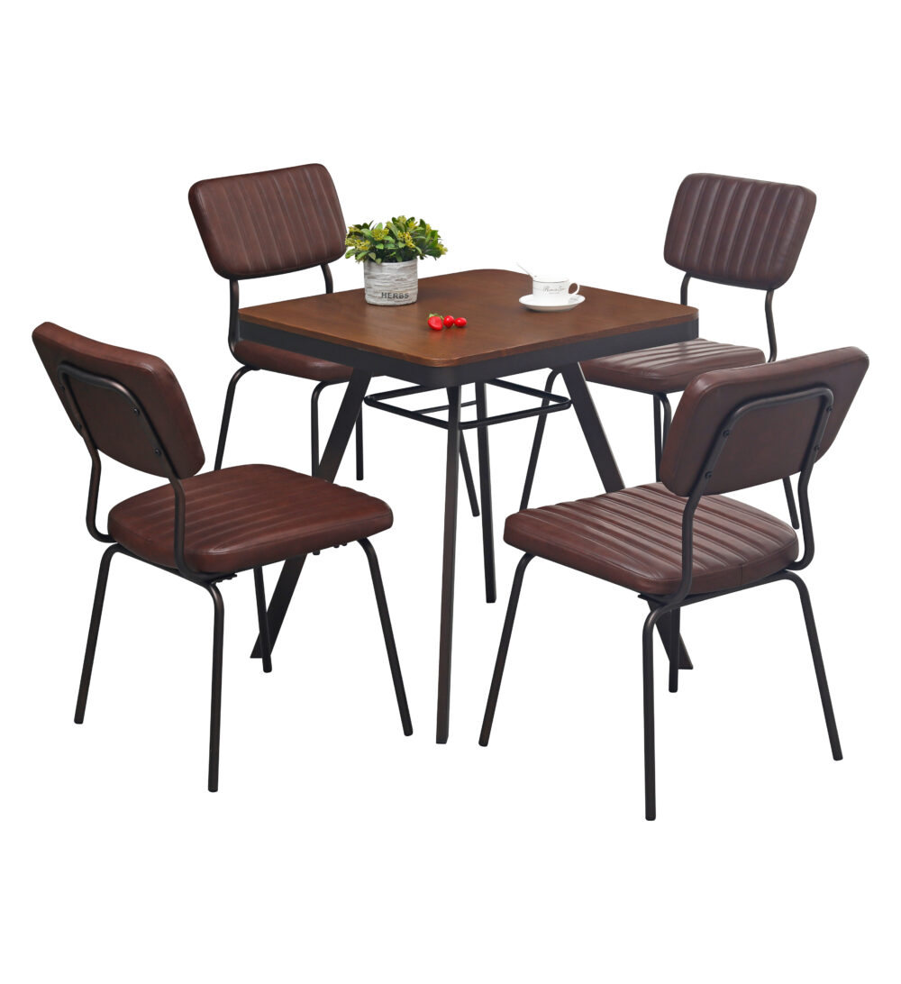 Set di 4 sedie imbottite con struttura in metallo - immagine 5
