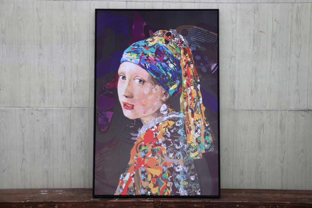 Quadro su tela ragazza col turbante pop - immagine 2