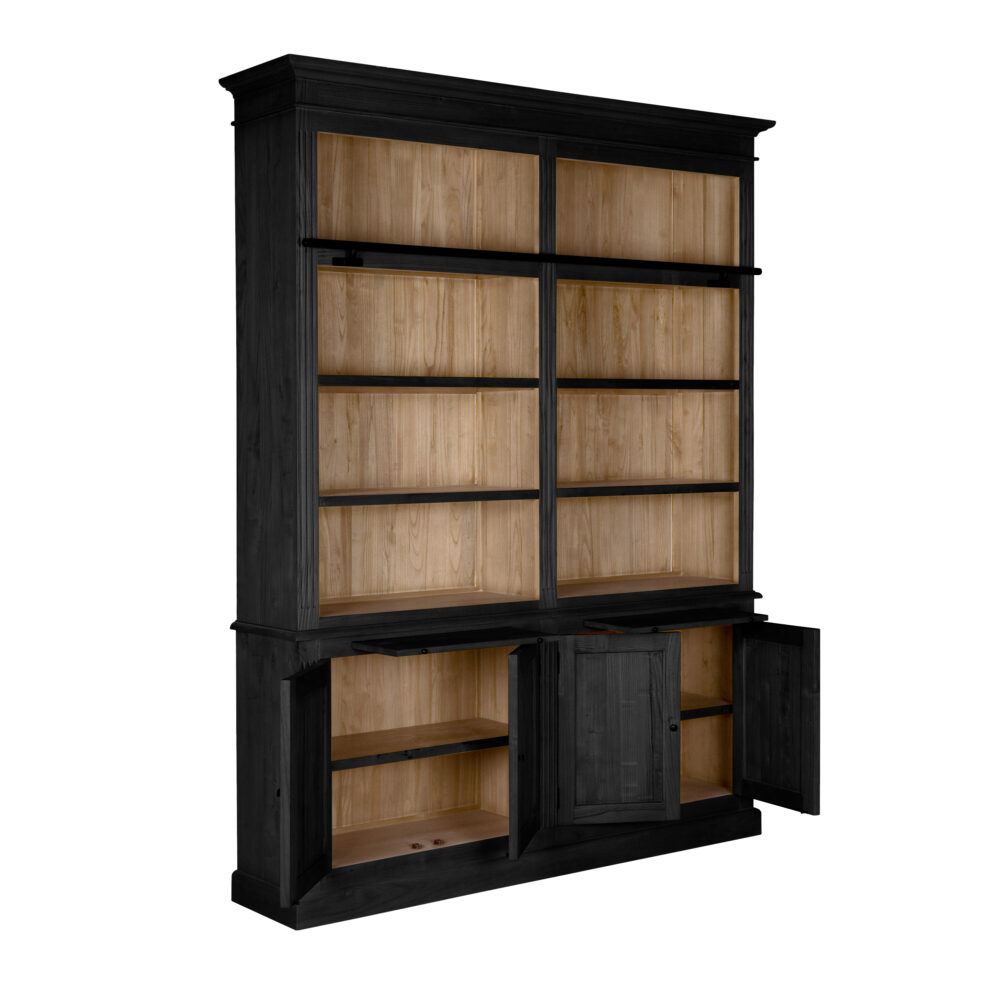 Libreria in legno di rovere 2 moduli con scala - immagine 2