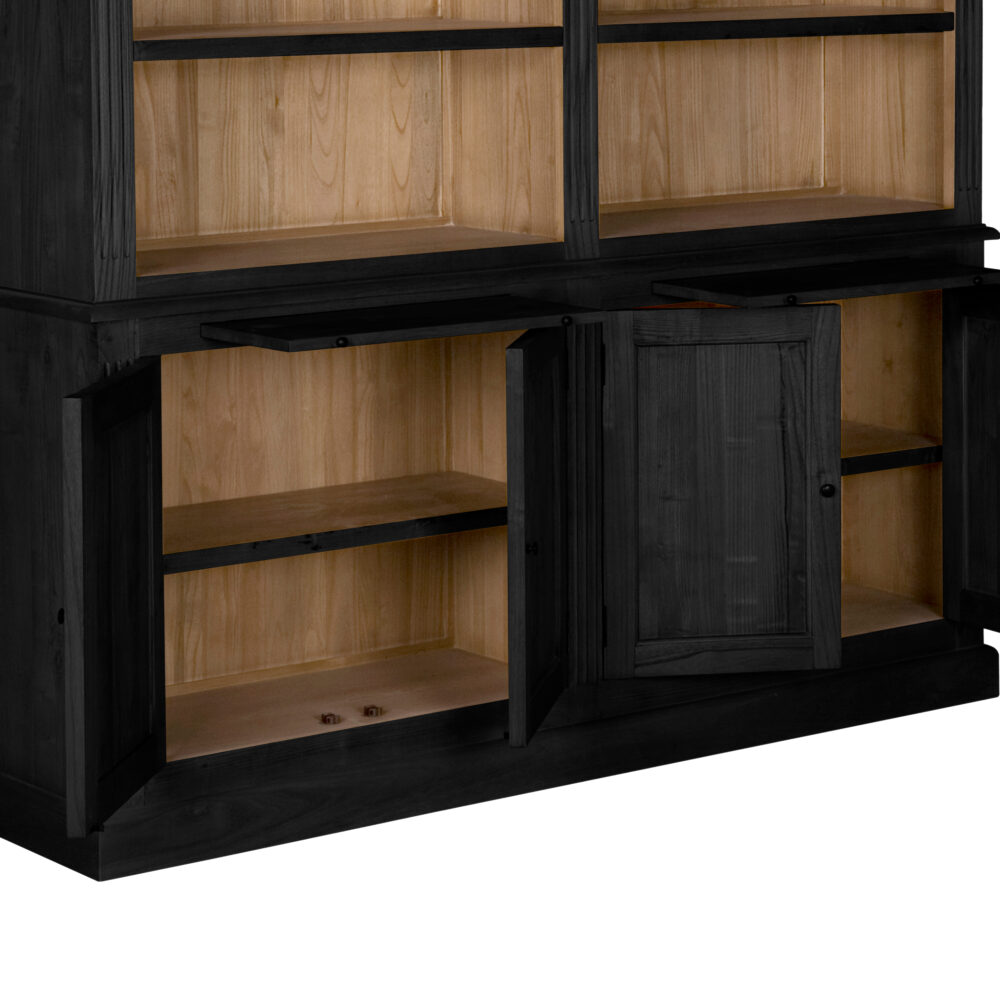 Libreria in legno di rovere 2 moduli con scala - immagine 3