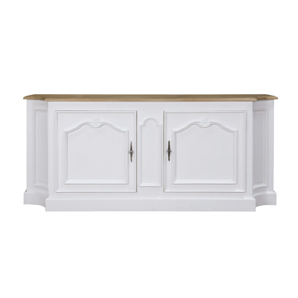 Credenza in legno di rovere bianca 2 ante