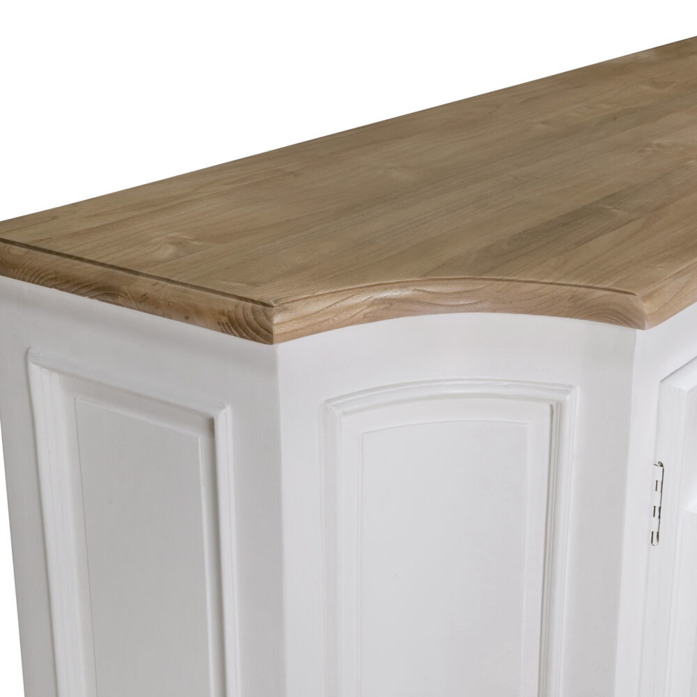 Credenza in legno di rovere bianca 2 ante - immagine 4