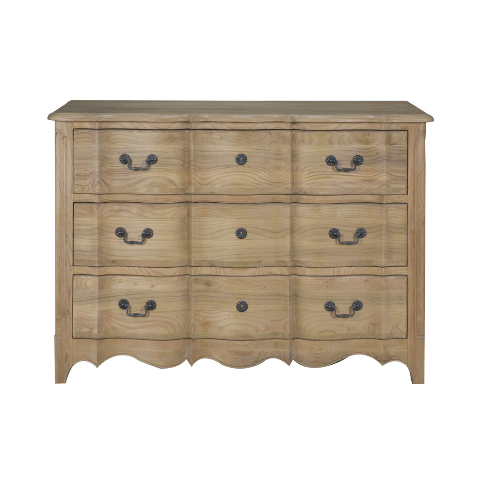 Comò in legno di rovere naturale 3 cassetti