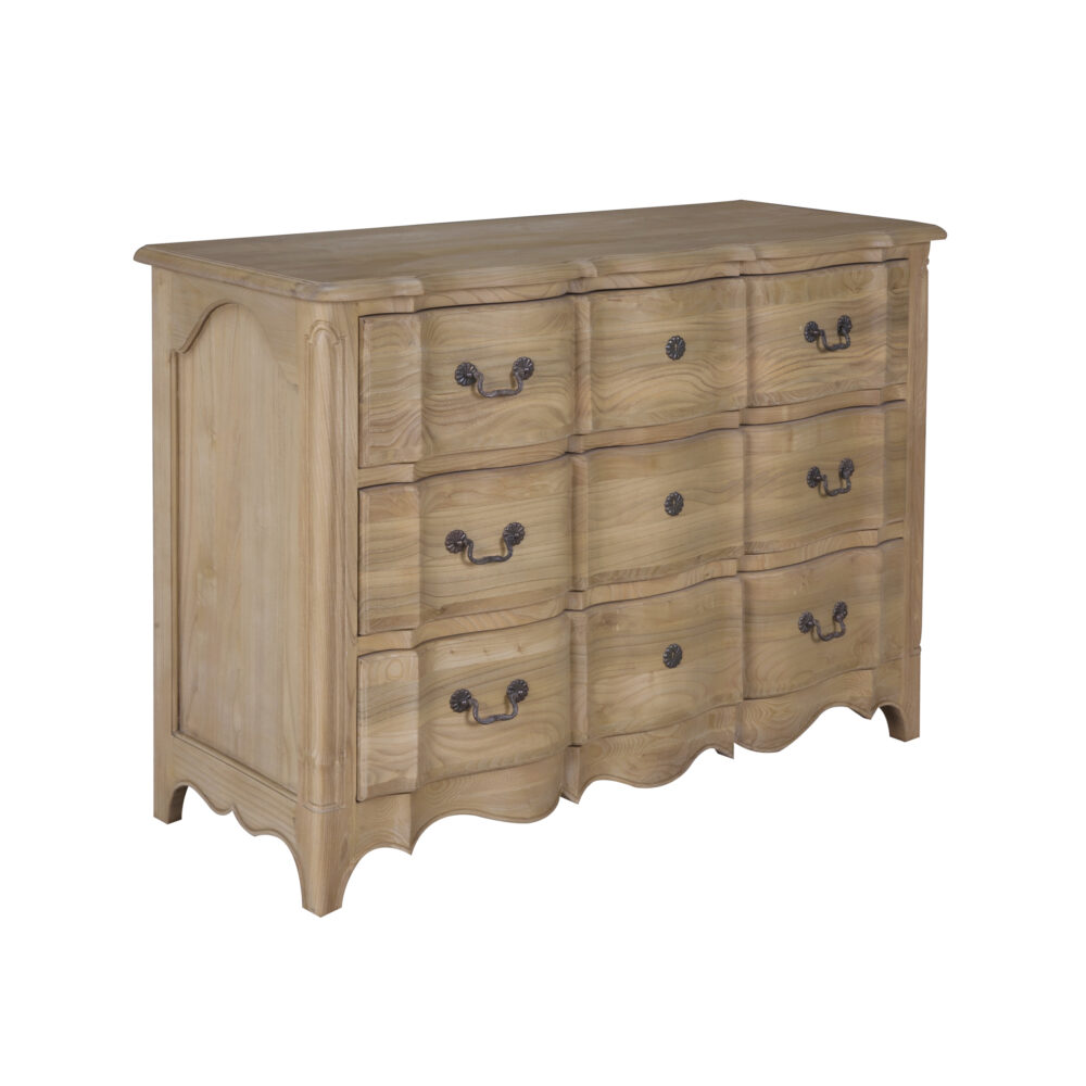 Comò in legno di rovere naturale 3 cassetti - immagine 4