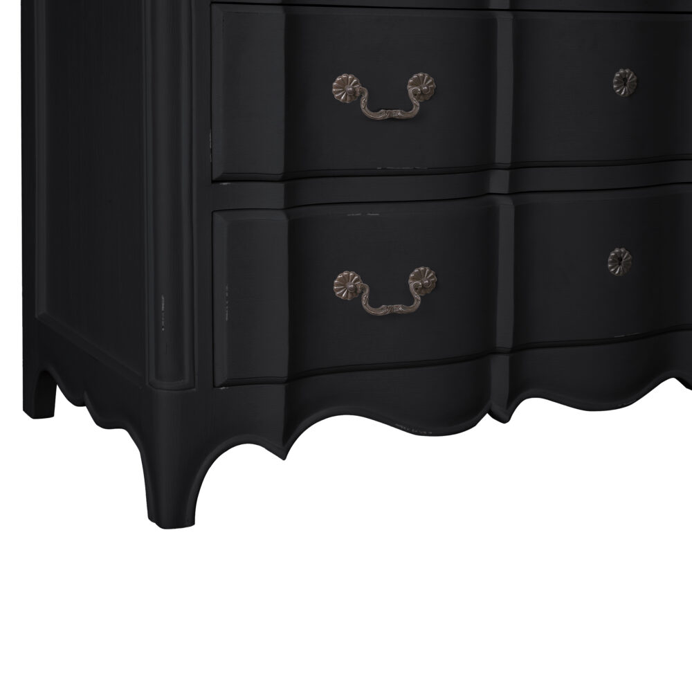 Comò  in legno di rovere 3 cassetti nero - immagine 5