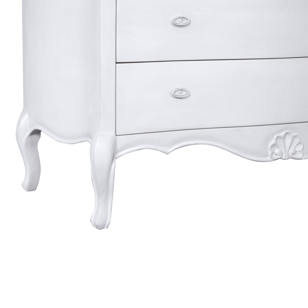 Comò  in legno di rovere bianco con 3 cassetti - immagine 3