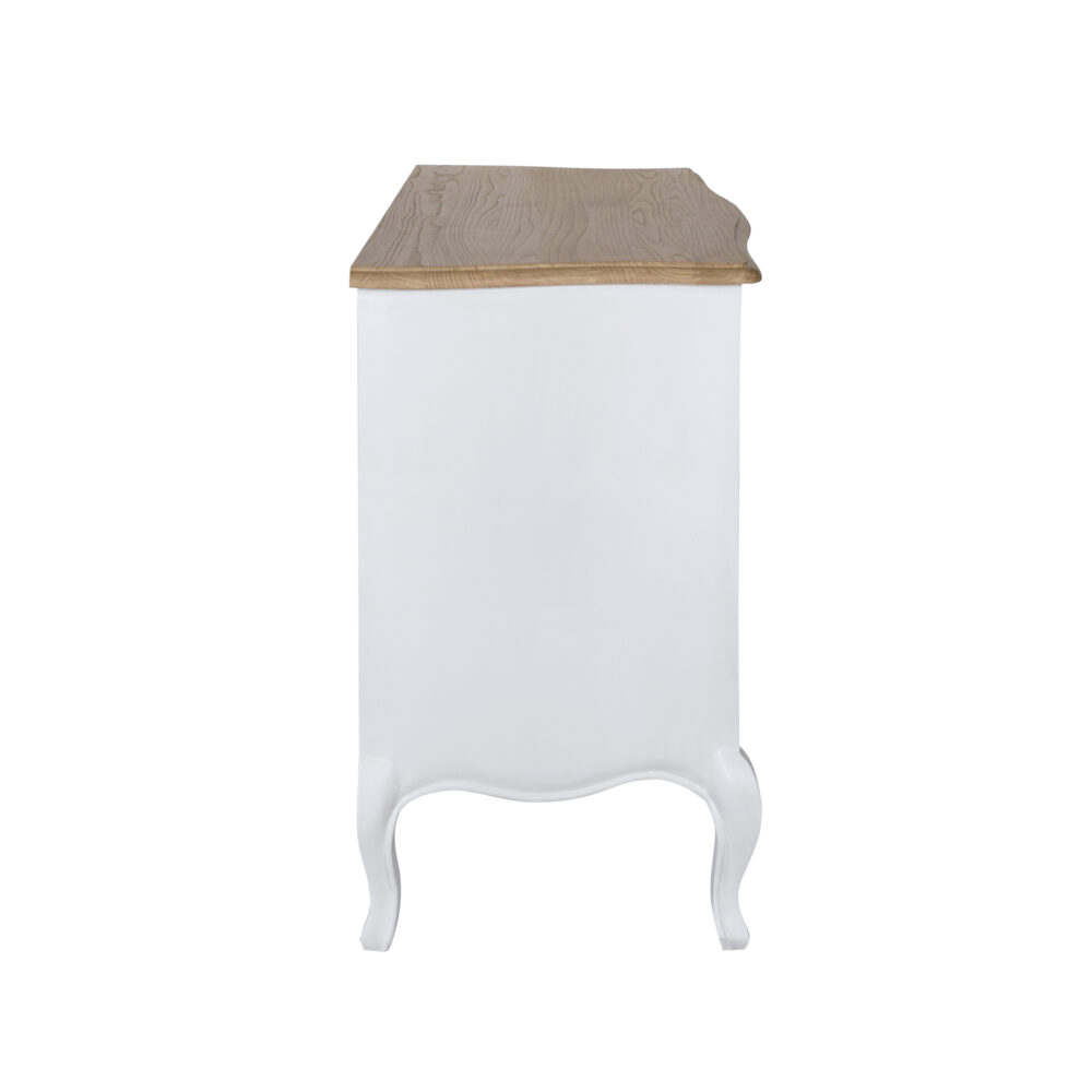 Comò  in legno di rovere bianco con 3 cassetti - immagine 6