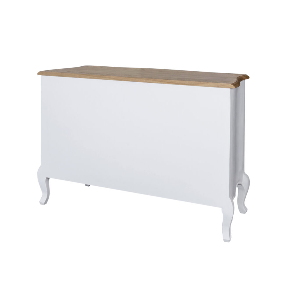 Comò  in legno di rovere bianco con 3 cassetti - immagine 7