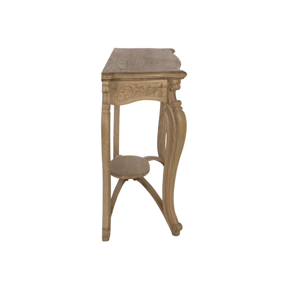 Consolle  scolpita in legno di mango 1 cassetto - immagine 5