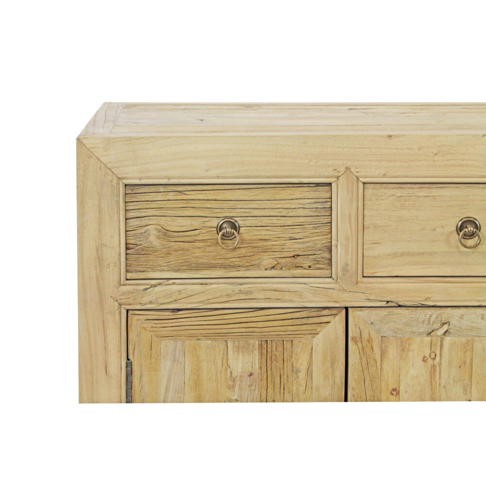 Credenza in legno di olmo riciclato 6 ante e 6 cassetti - immagine 4