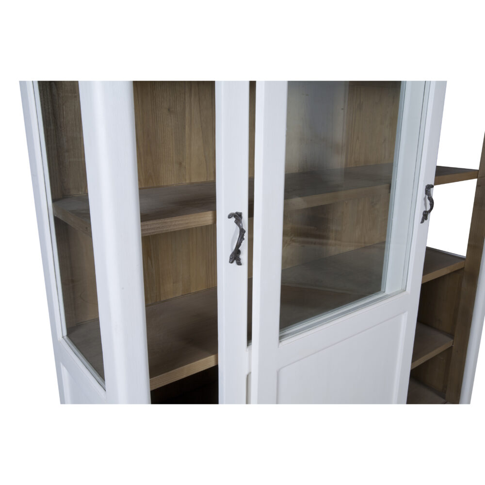 Vetrina in legno di rovere con 2 ante scorrevoli - immagine 5