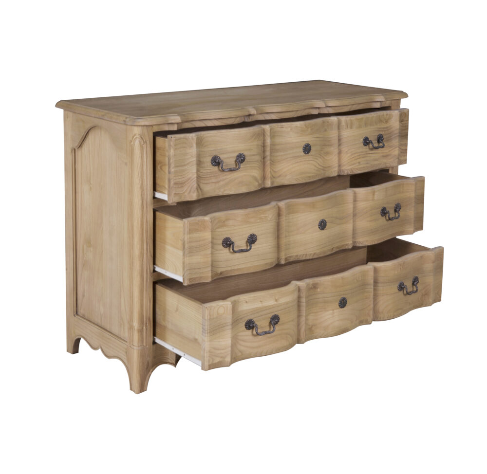 Comò in legno di rovere naturale 3 cassetti - immagine 2