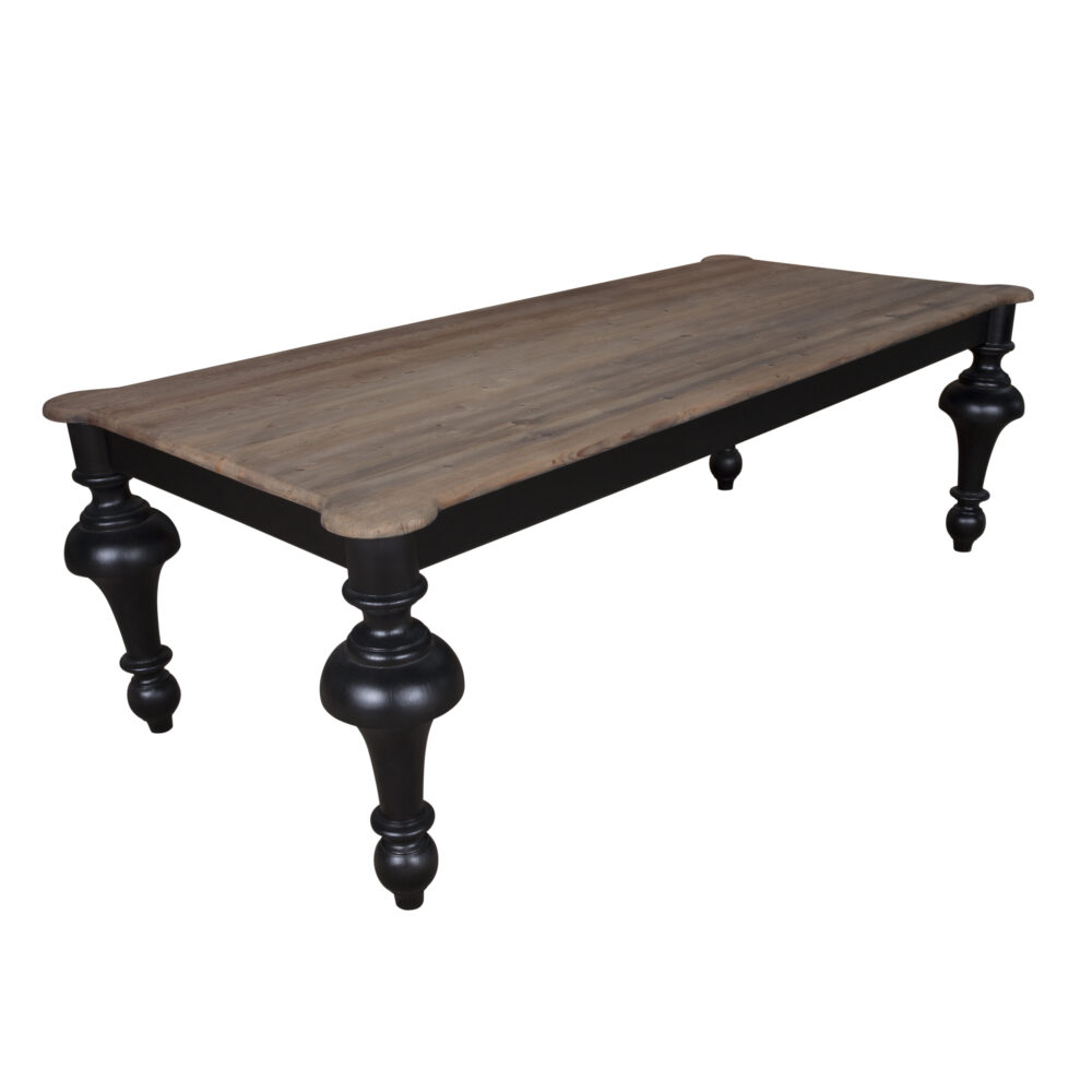 Tavolo nero allungabile in legno di pino - immagine 3