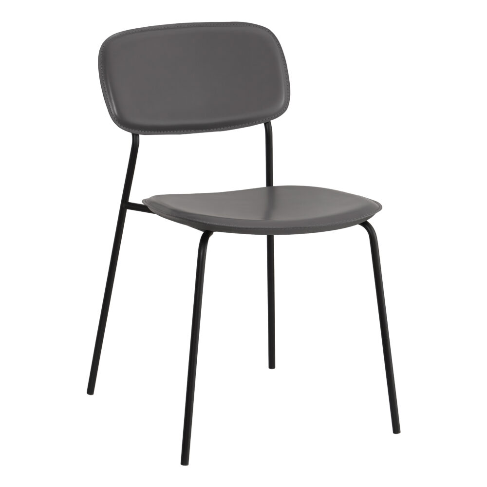 Set di 4 sedie in ecopelle con struttura in metallo - immagine 2