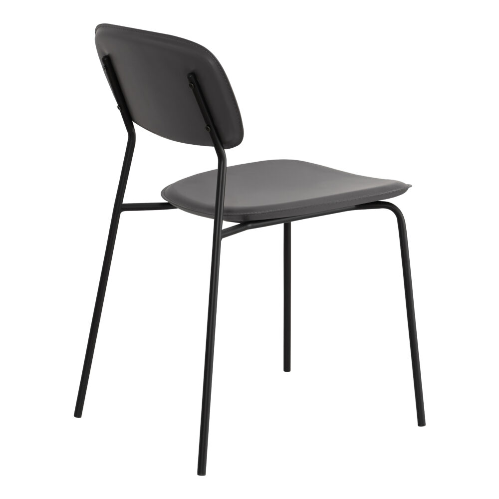 Set di 4 sedie in ecopelle con struttura in metallo - immagine 5