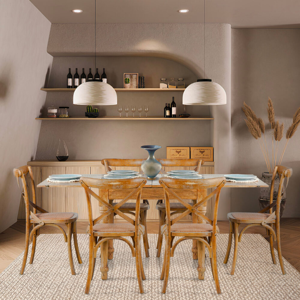 Tavolo Salento estendibile - Naturale - 90/180X90X77 - immagine 2