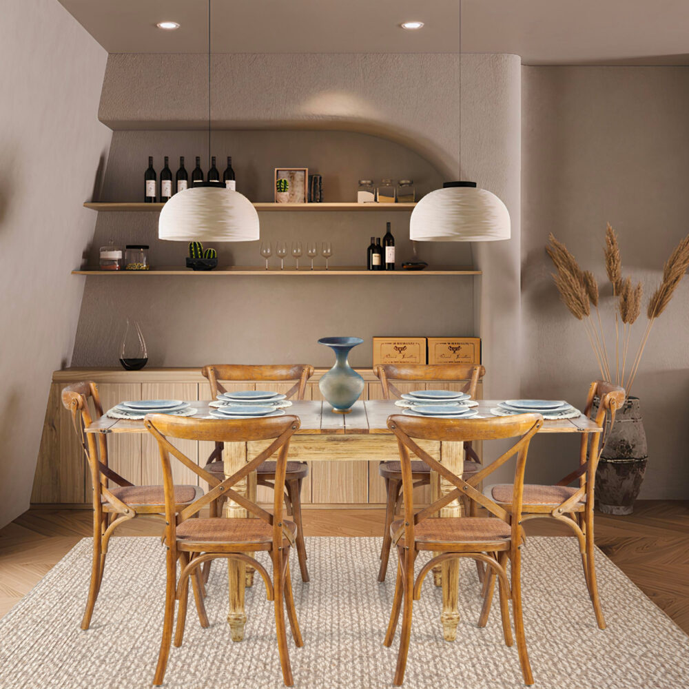 Tavolo Salento estendibile - Bianco decapato - 90/180X90X77 - immagine 2