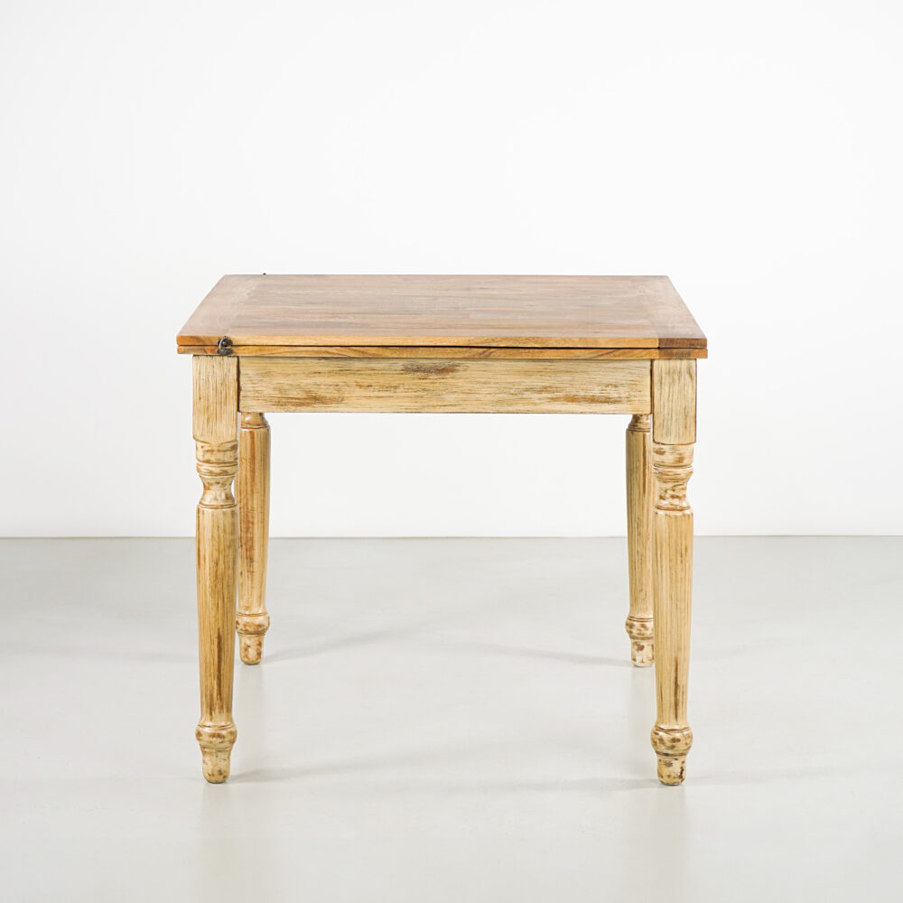 Tavolo Salento estendibile - Bianco decapato - 90/180X90X77 - immagine 3