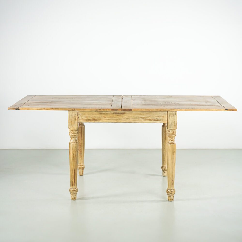 Tavolo Salento estendibile - Bianco decapato - 90/180X90X77 - immagine 4