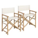 Set 2 Sedie da Regista in Bamboo e Tessuto 2